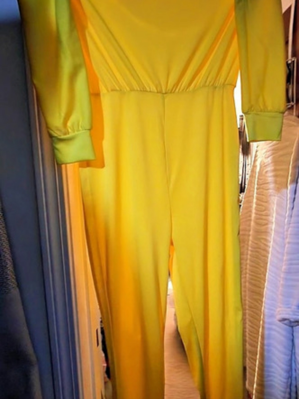 Yellow Off-Shoulder Jumpsuit Size XL